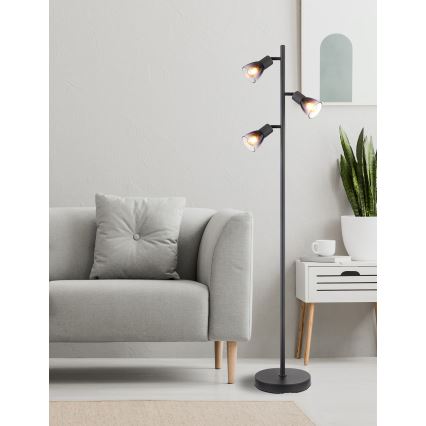 Globo - Floor lamp 3xE14/25W/230V black