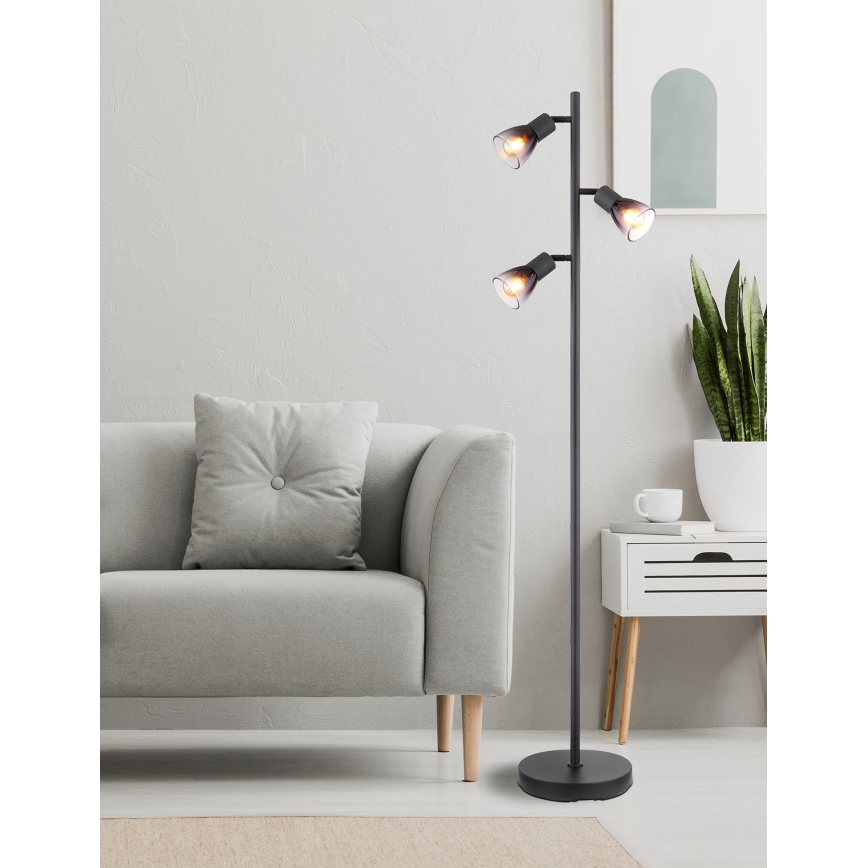 Globo - Floor lamp 3xE14/25W/230V black