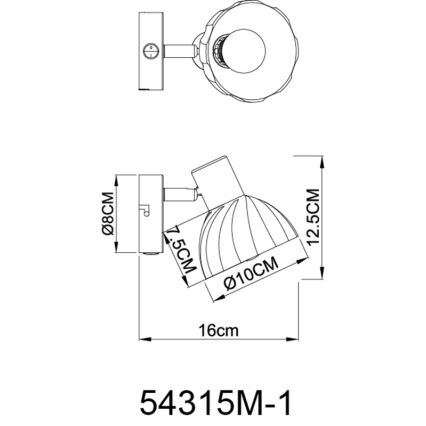 Globo - Wall spotlight 1xE14/40W/230V gold