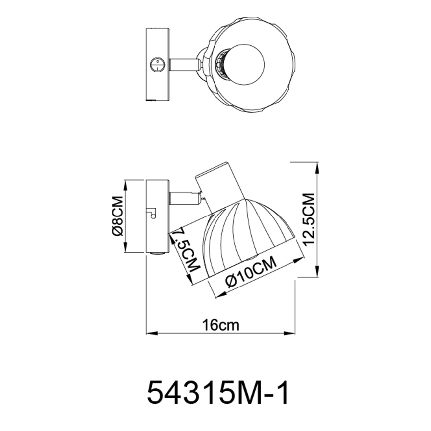 Globo - Wall spotlight 1xE14/40W/230V gold
