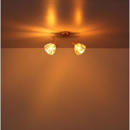 Globo - Spotlight 2xE14/40W/230V gold