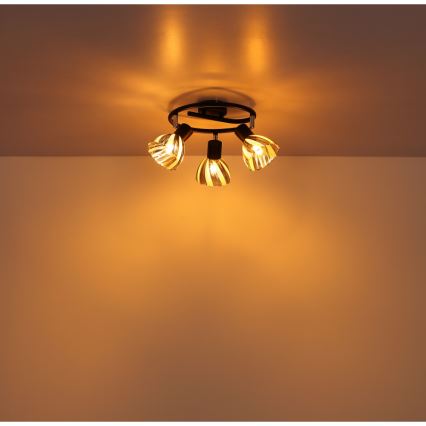 Globo - Spotlight 3xE14/40W/230V black