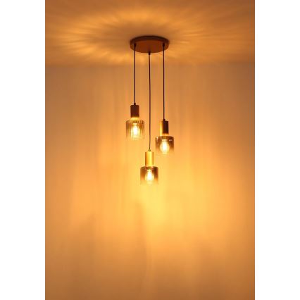 Globo - Cable-suspended pendant light 3xE27/40W/230V