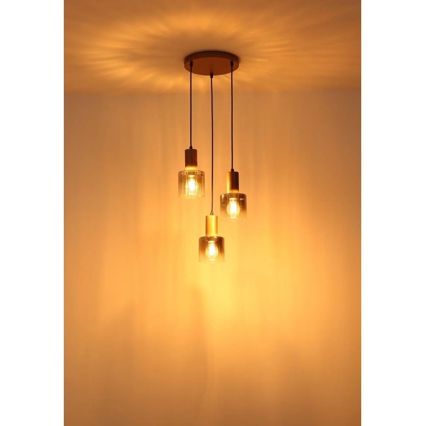 Globo - Cable-suspended pendant light 3xE27/40W/230V