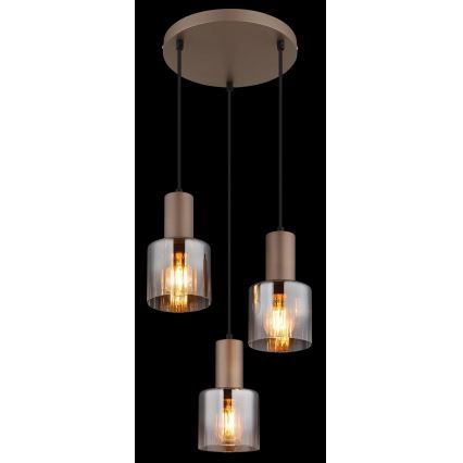Globo - Cable-suspended pendant light 3xE27/40W/230V