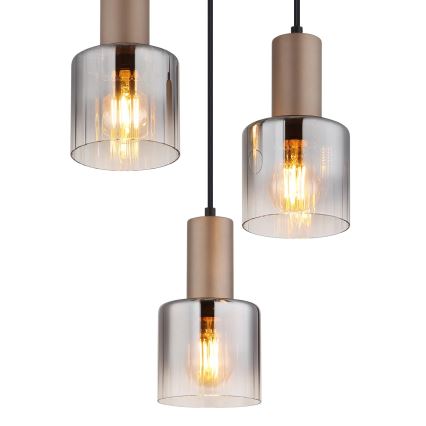Globo - Cable-suspended pendant light 3xE27/40W/230V