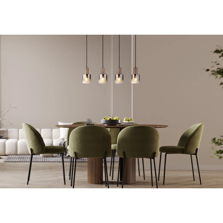 Globo - Cable-hung chandelier 4xE27/40W/230V