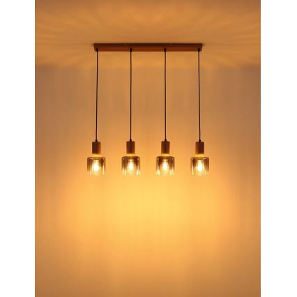 Globo - Cable-hung chandelier 4xE27/40W/230V