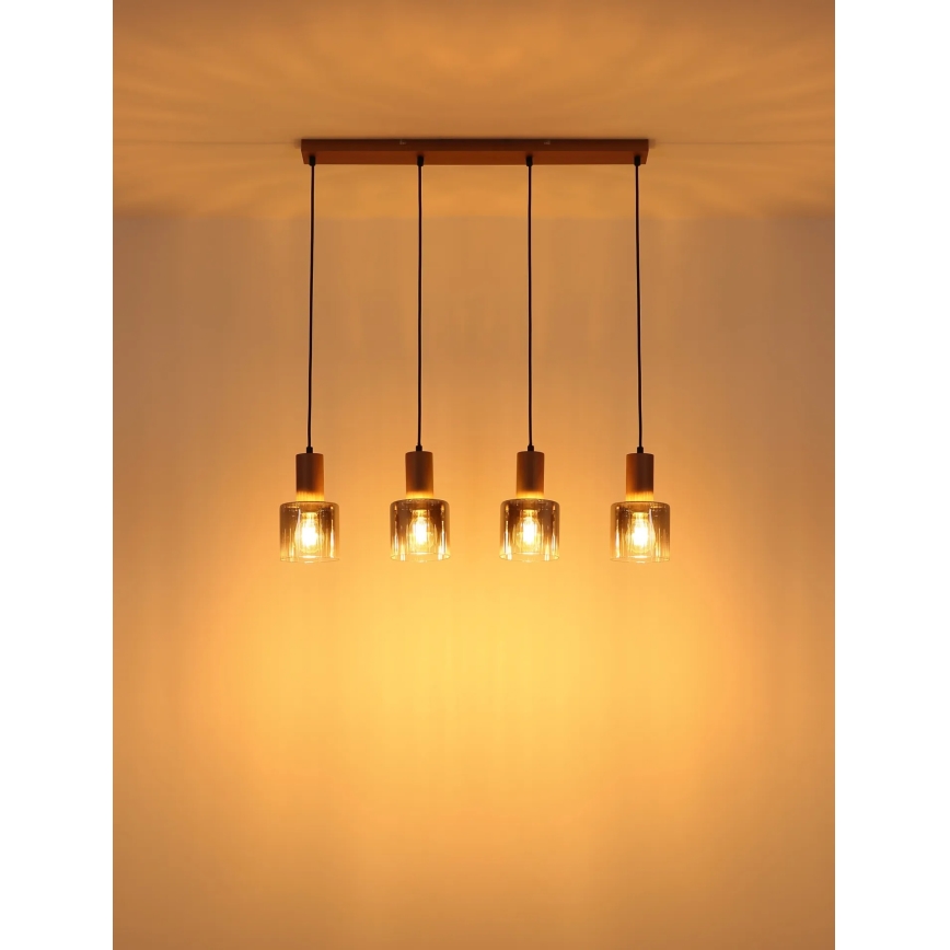 Globo - Cable-hung chandelier 4xE27/40W/230V