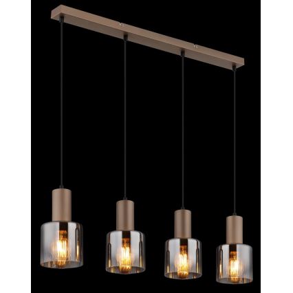 Globo - Cable-hung chandelier 4xE27/40W/230V