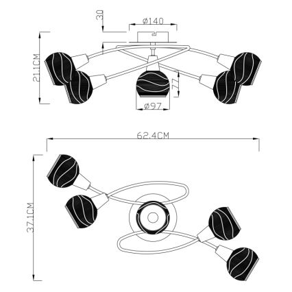 Globo - LED Spotlight 5xE14/4W/230V