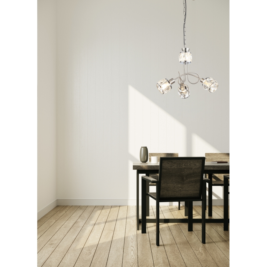 Globo - LED Chandelier on a chain 3xE14/40W/230V + LED/5W