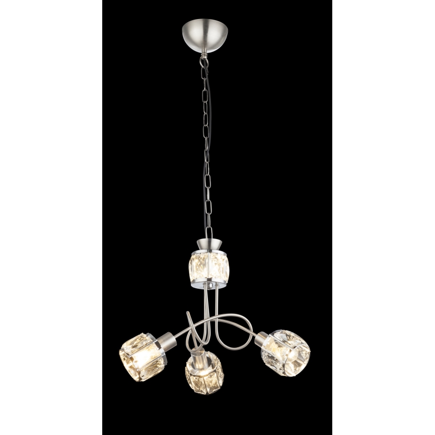 Globo - LED Chandelier on a chain 3xE14/40W/230V + LED/5W