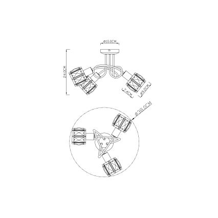 Globo - Surface-mounted chandelier 3xE14/40W/230V