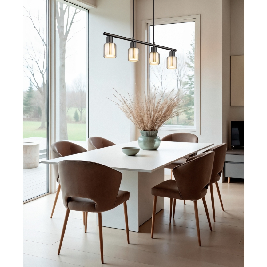 Globo - Cable-Suspended Chandelier 4xE14/25W/230V