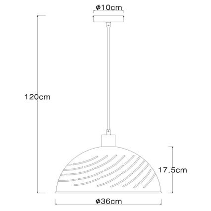 Globo - Chandelier on a string 1xE27/60W/230V