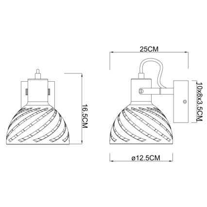 Globo - Wall spotlight 1xE27/40W/230V