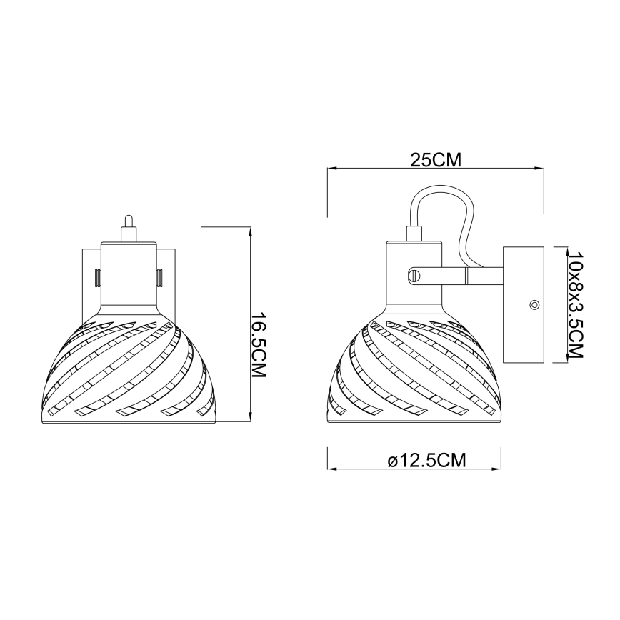 Globo - Wall spotlight 1xE27/40W/230V