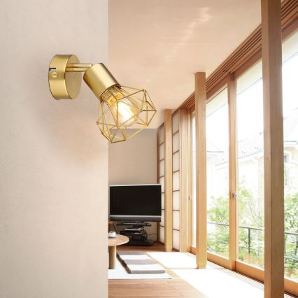 Globo - Wall spotlight 1xE14/40W/230V gold