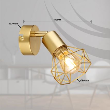 Globo - Wall spotlight 1xE14/40W/230V gold
