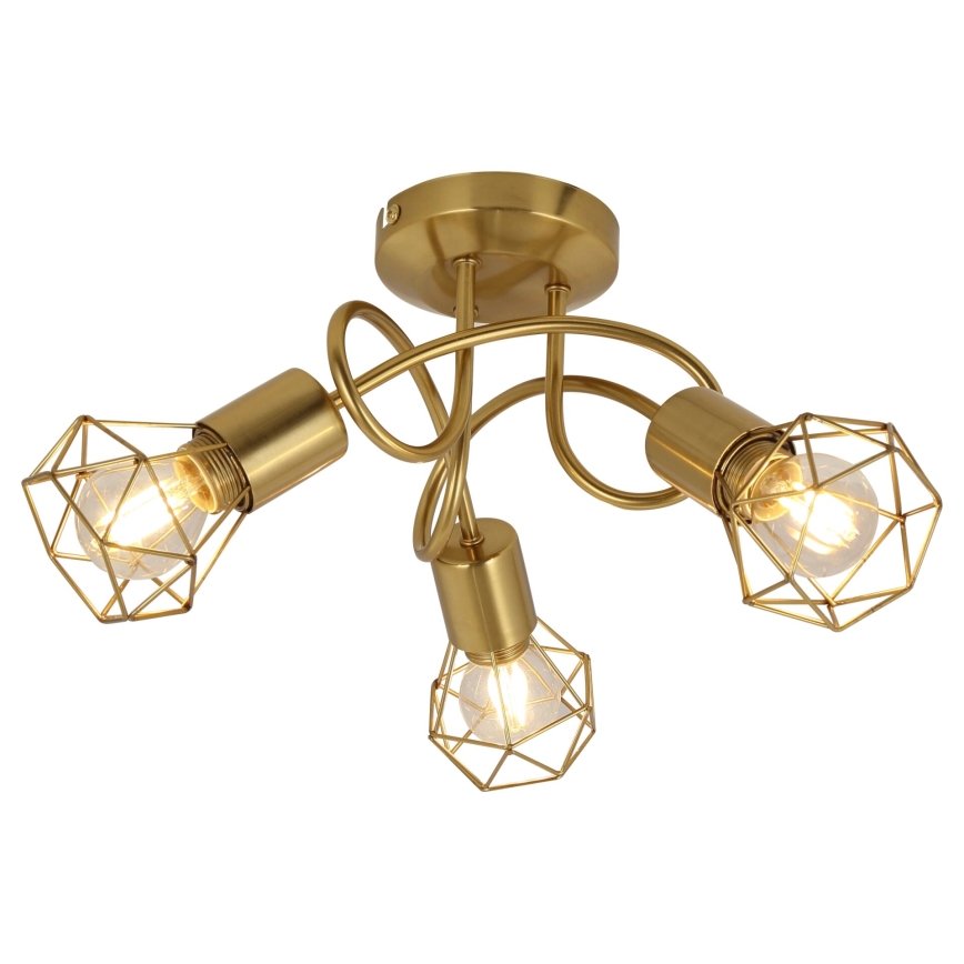 Globo - Surface-mounted chandelier 3xE14/40W/230V gold