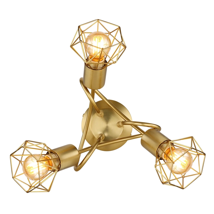 Globo - Surface-mounted chandelier 3xE14/40W/230V gold