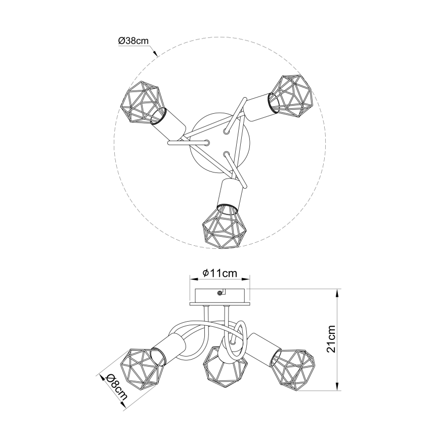 Globo - Surface-mounted chandelier 3xE14/40W/230V