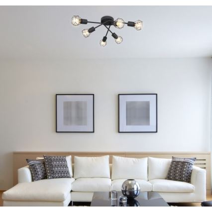 Globo - Surface-mounted chandelier 6xE14/40W/230V