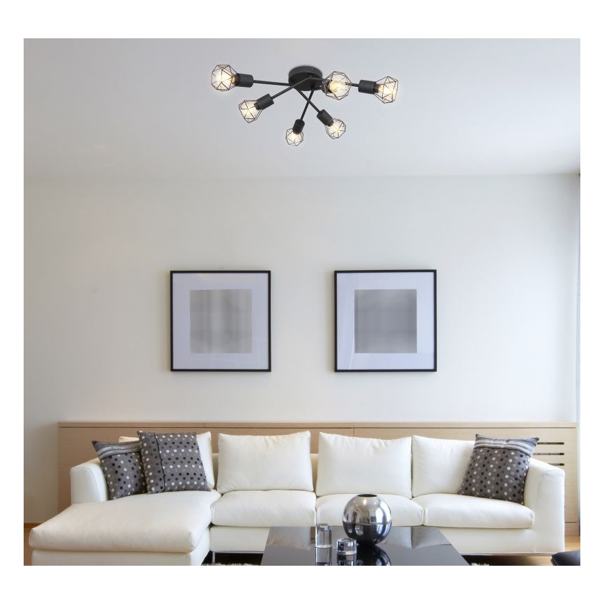 Globo - Surface-mounted chandelier 6xE14/40W/230V
