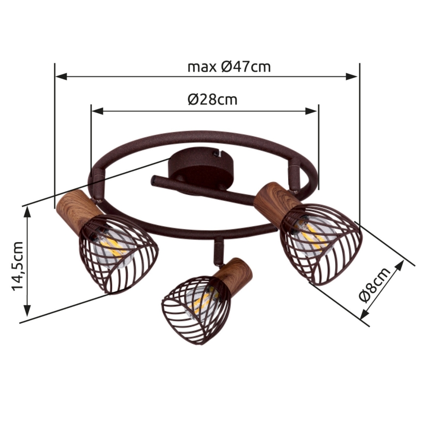 Globo 54817-3 - Spotlight ISABELLE 3xE14/40W/230V