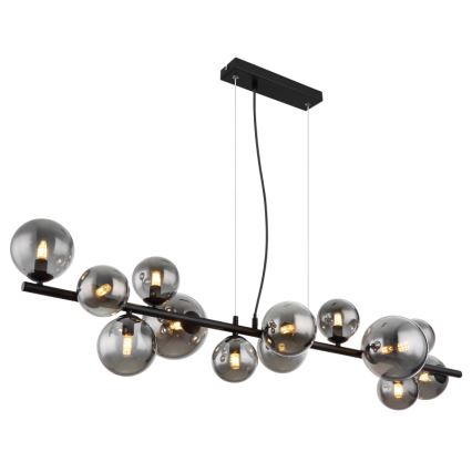 Globo - LED Chandelier on a string 13xG9/3,5W/230V smoky/black