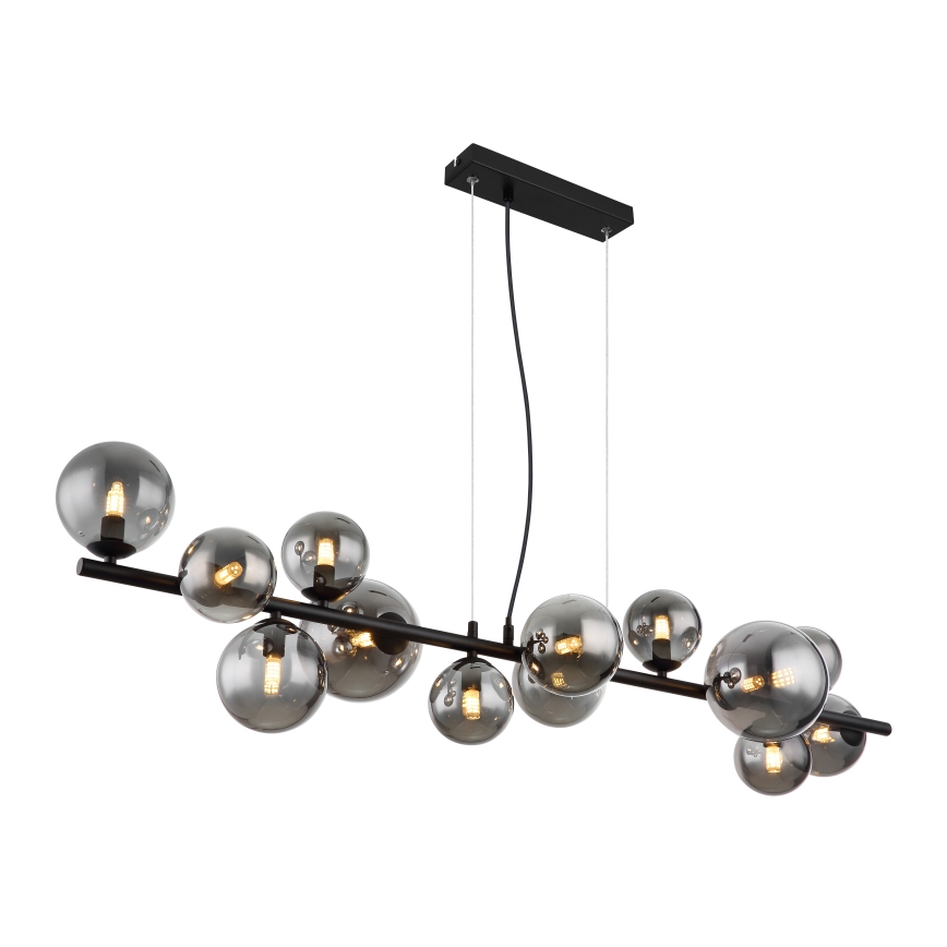 Globo - LED Chandelier on a string 13xG9/3,5W/230V smoky/black