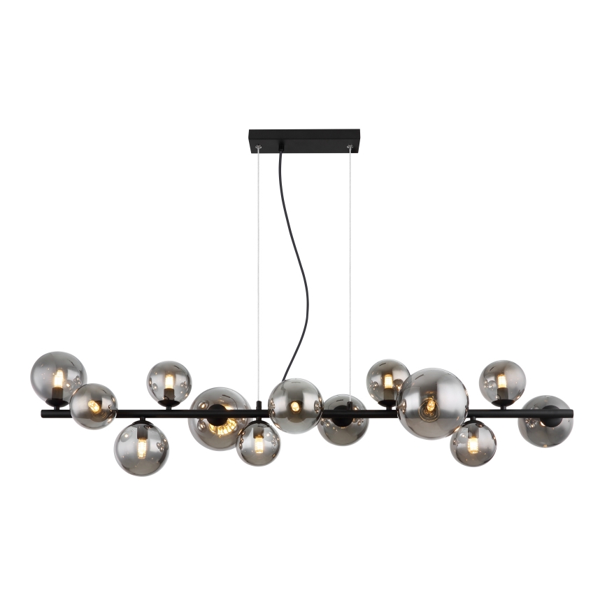 Globo - LED Chandelier on a string 13xG9/3,5W/230V smoky/black