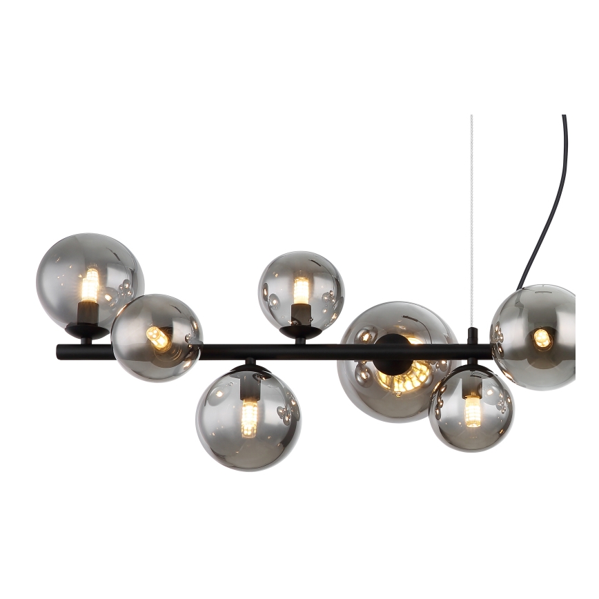 Globo - LED Chandelier on a string 13xG9/3,5W/230V smoky/black