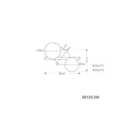 Globo - LED Surface-mounted chandelier 2xG9/3W/230V
