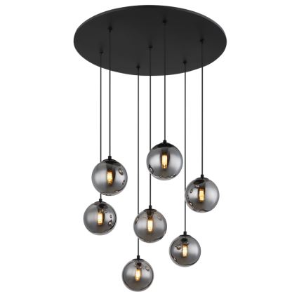 Globo - LED Chandelier on a string 7xG9/3,5W/230V smoky/black
