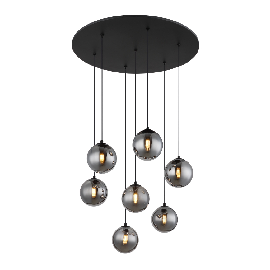 Globo - LED Chandelier on a string 7xG9/3,5W/230V smoky/black