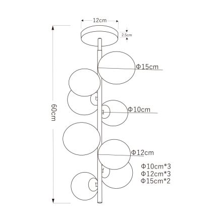 Globo - LED Chandelier on a pole 8xG9/3W/230V