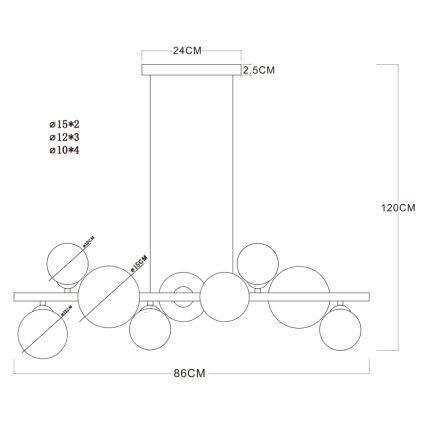 Globo - Replacement glass central d. 12 cm