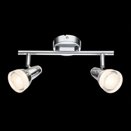 Globo - LED spotlight 2xLED/4W/230V shiny chrome