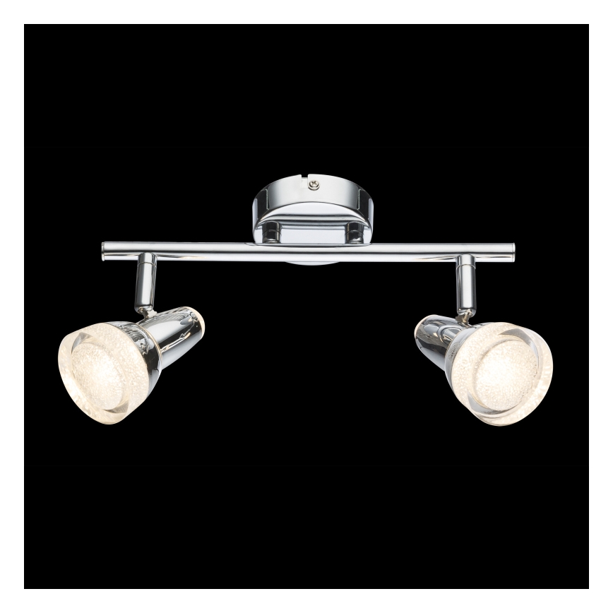 Globo - LED spotlight 2xLED/4W/230V shiny chrome
