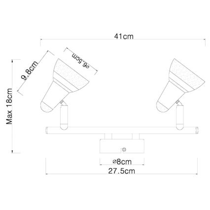 Globo - LED spotlight 2xLED/4W/230V shiny chrome