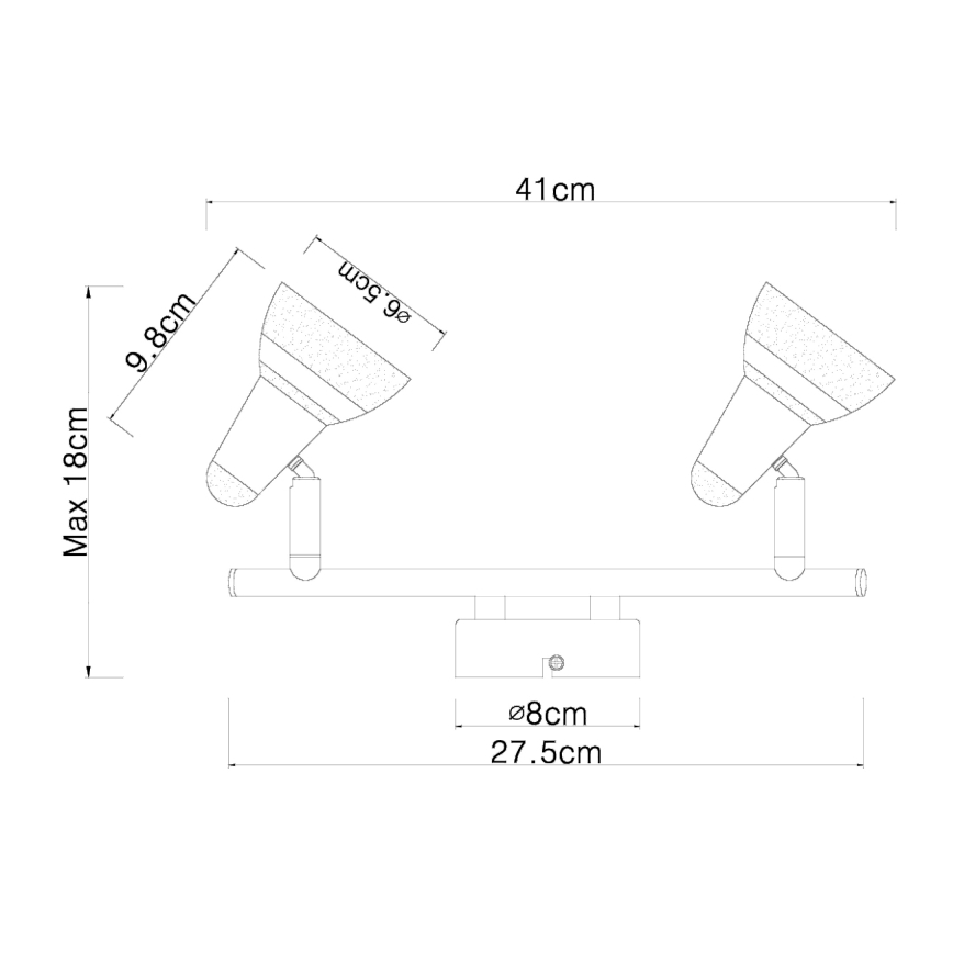 Globo - LED spotlight 2xLED/4W/230V shiny chrome