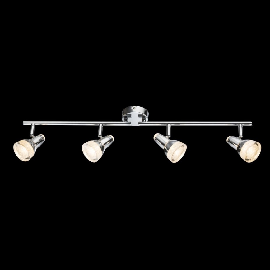 Globo - LED Spotlight 4xLED/4W/230V shiny chrome