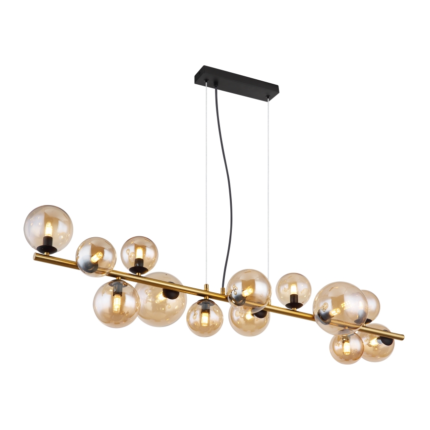 Globo - LED Chandelier on a string 13xG9/3,5W/230V smoky/brown