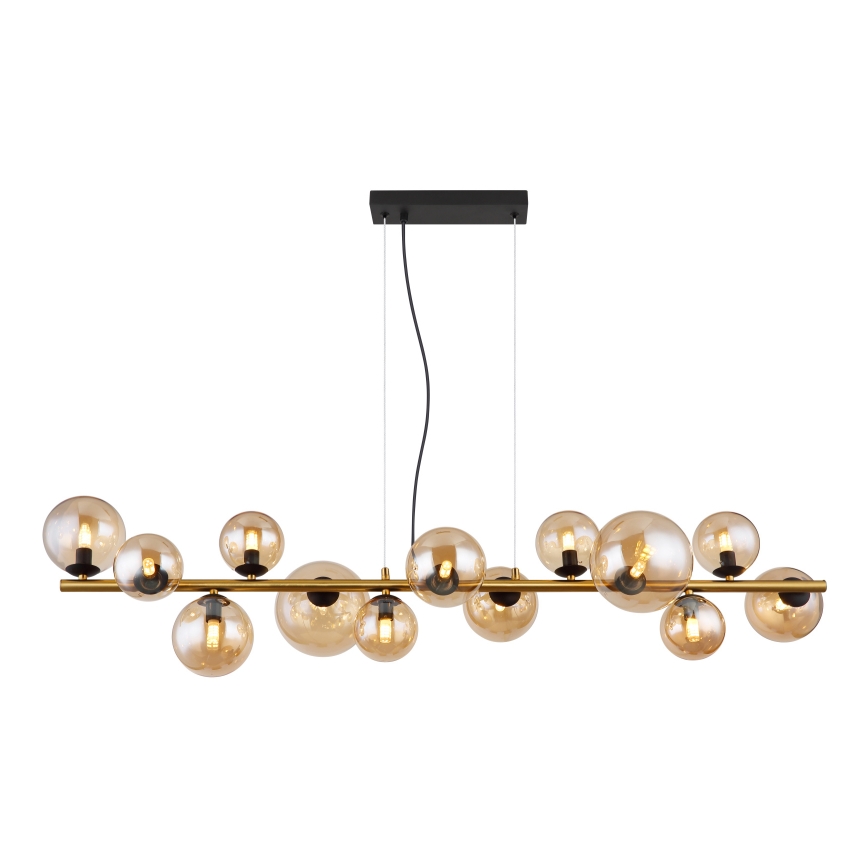 Globo - LED Chandelier on a string 13xG9/3,5W/230V smoky/brown
