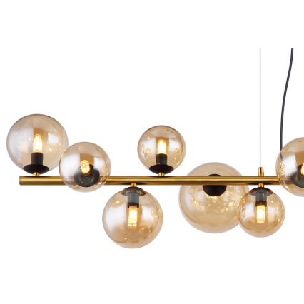 Globo - LED Chandelier on a string 13xG9/3,5W/230V smoky/brown