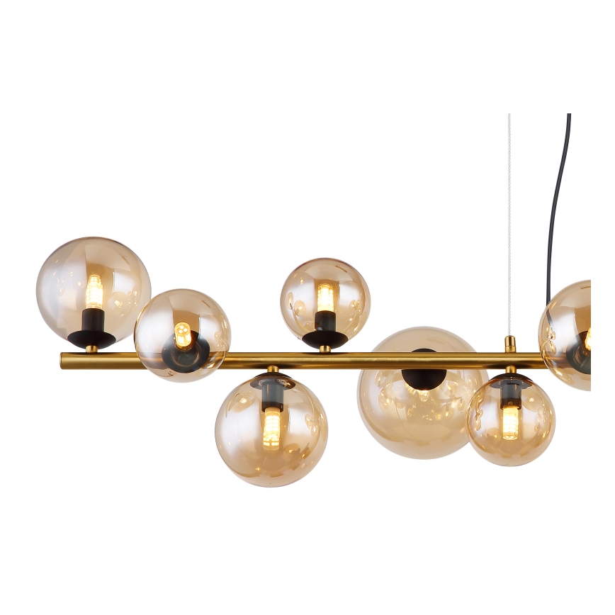Globo - LED Chandelier on a string 13xG9/3,5W/230V smoky/brown