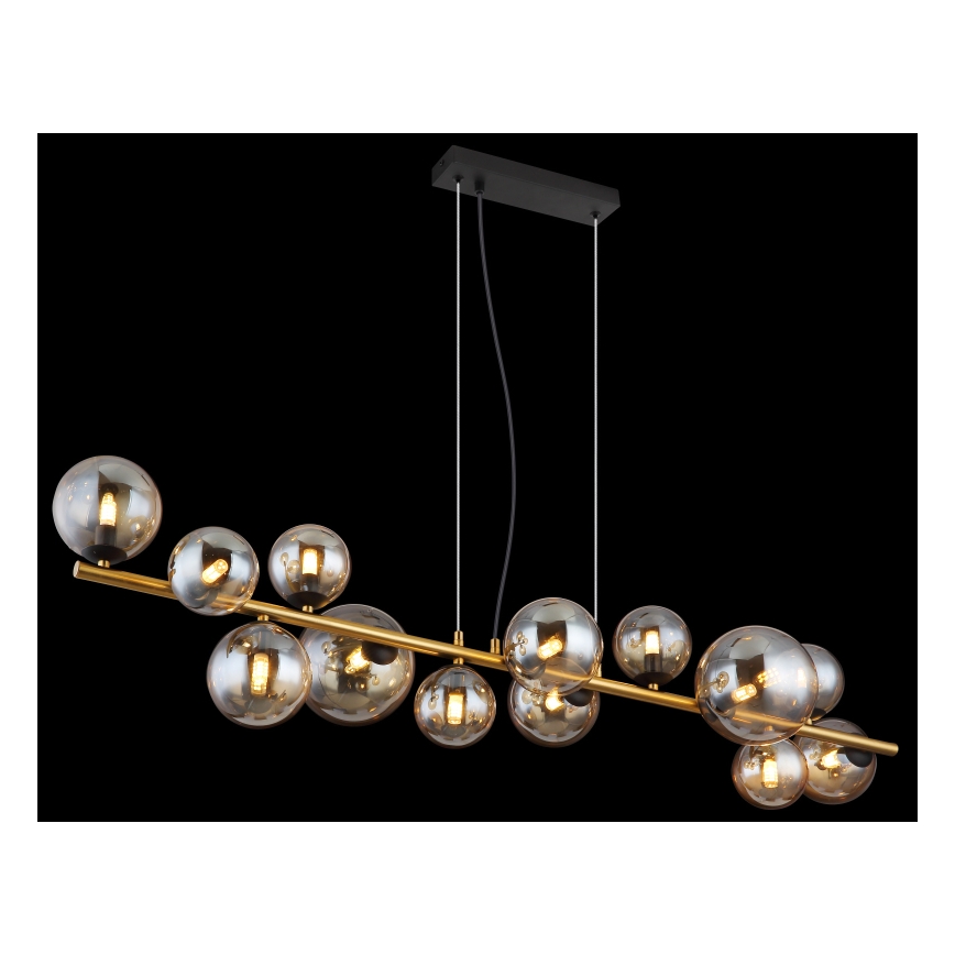 Globo - LED pendant on cable 13xG9/3.5W/230V, brass