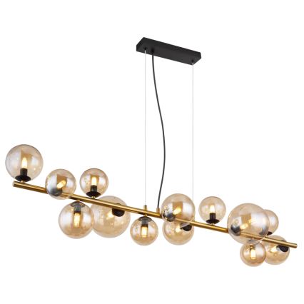 Globo - LED pendant on cable 13xG9/3.5W/230V, brass